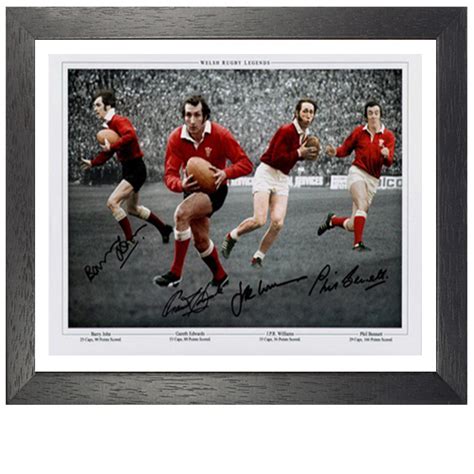 Welsh Rugby Legends Framed Signed Photo - Autograph It Now