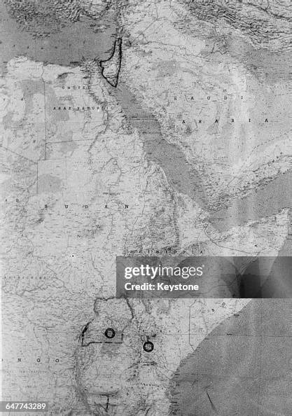 A map showing the 'Operating Zone' for Operation Entebbe, in which... News Photo - Getty Images