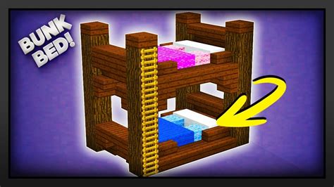 Minecraft - How To Make A Bunk Bed | Minecraft crafts, Minecraft creations, Minecraft tutorial