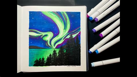 How To Draw The Aurora Borealis