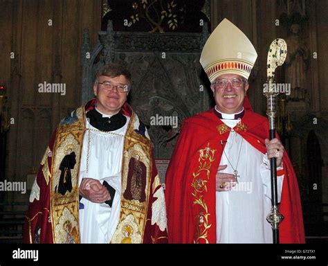 Dr Jeffrey John new installed Dean of St Albans, left, with Bishop The Right Rev Christopher ...