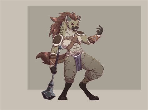 ArtStation - Commission: Gnoll Barbarian