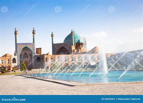 Jame Abbasi Mosque, Esfahan, Iran Stock Image - Image of mosque, muslim ...