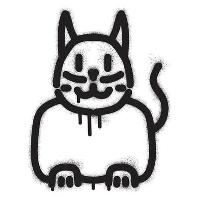 Graffiti Cat Vector Art, Icons, and Graphics for Free Download