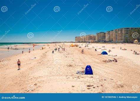 People at Glenelg beach editorial photo. Image of natural - 107002946