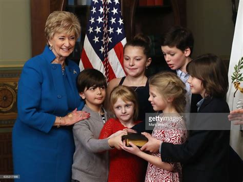 McMahon family matriarch Linda McMahon at the White House with all six of her grandchildren ...