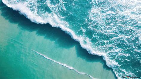 Beach ocean waves 4K wallpaper download