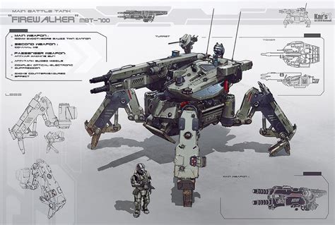 Walker-Tank Concept Art World, Weapon Concept Art, Armor Concept, Spaceship Concept, Concept ...