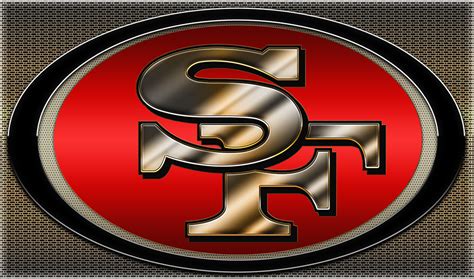 Metallic Niners Logo Nfl Football 49ers, 49ers Fans, Sf 49ers, Mlb Baseball, Football Stuff ...