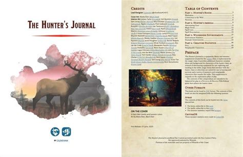 The Hunter's Journal | An Extended Resource for Hunters - UnearthedArcana | Hunter, Journal ...