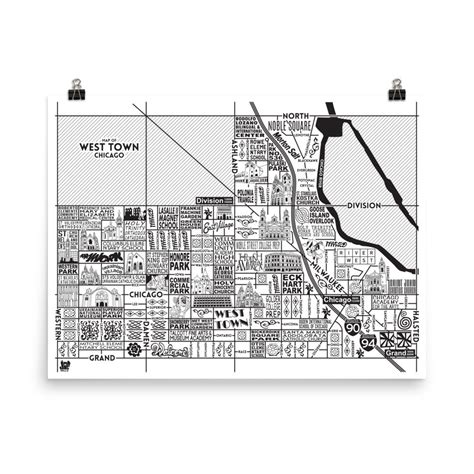 West Town Map: Chicago Art Prints for Sale — Joe Mills Illustration