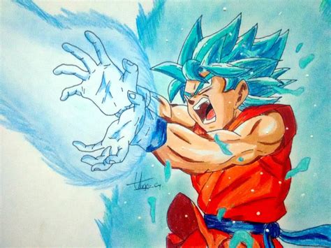 Goku SSB kamehameha - HGD by HugoGDrawings on DeviantArt