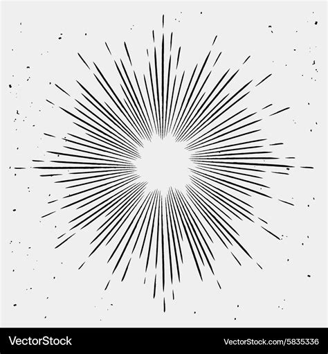 Vintage monochrome starburst Royalty Free Vector Image