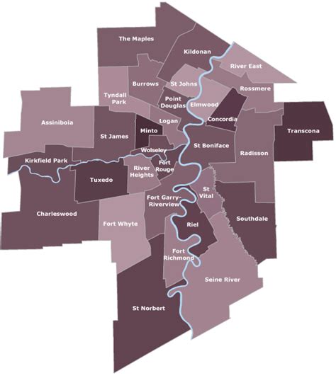 Areas Of Winnipeg Map