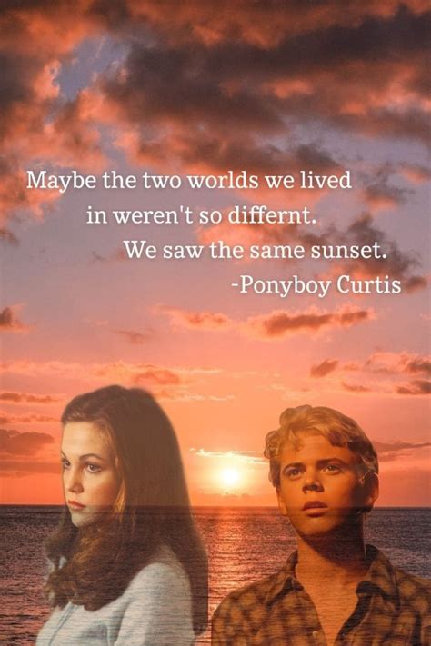 We saw the same sunset. The outsiders. Ponyboy Curtis and Cherry ...