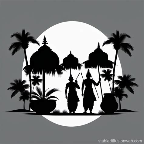 Pongal Silhouette Design Ideas | Stable Diffusion Online