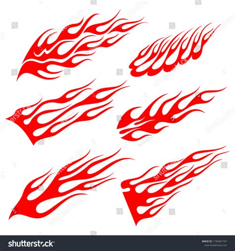 Hot Rod Flames Flames Stickers Flames Stock Vector (Royalty Free) 1195961767 | Shutterstock