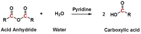 Acid Anhydrides react with water to form carboxylic acids - Chemistry LibreTexts