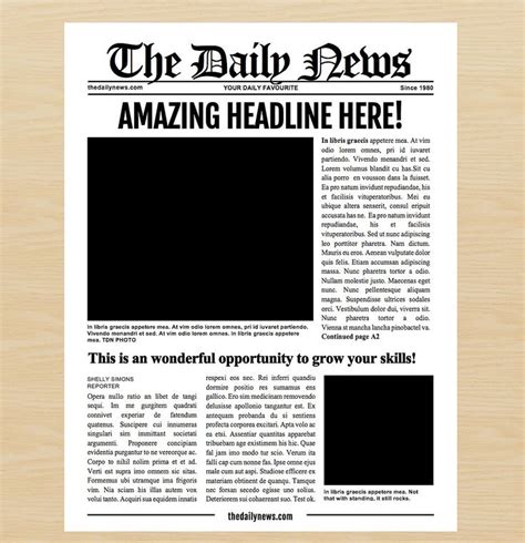 7 Newspaper Style Templates | Newspaper template, Newspaper template design, Aesthetic template