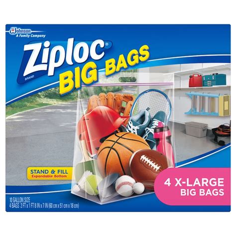 Ziploc ZIPLOC 4-CT 10-GALLON XL BIG BAGS in the Plastic Storage Bags ...