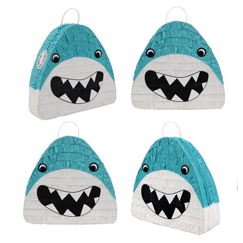 GIFTEXPRESS 4PC Small Baby Shark Pinatas for Kids Birthday Party, Luau Party, Ocean Aquarium ...