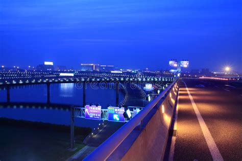 Night View of the Pudong Airport in SHANSHAI Stock Image - Image of ...