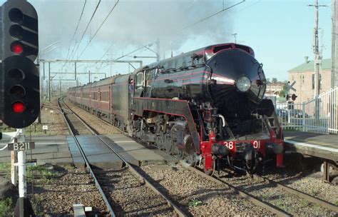 New South Wales Government Railways C38-class Locomotive 3801 in black ...