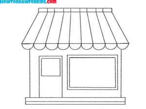 How to Draw a Shop - Easy Drawing Tutorial For Kids