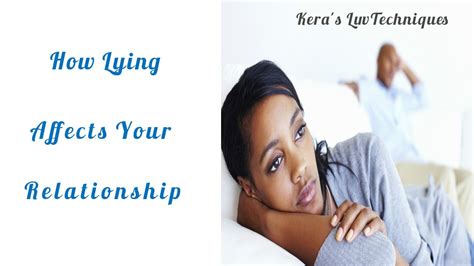 How Lying Affects Your Relationship - YouTube