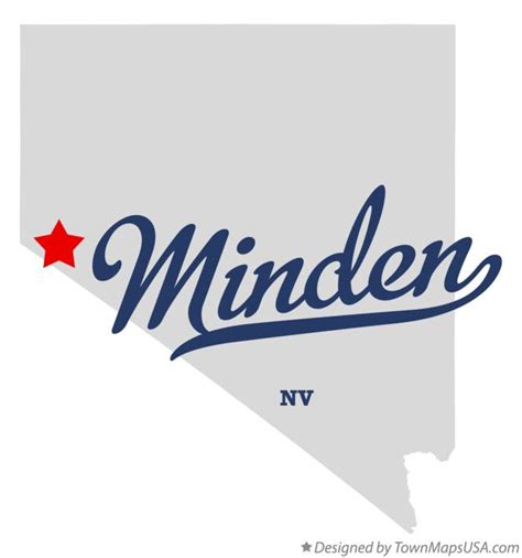 Map of Minden, NV, Nevada