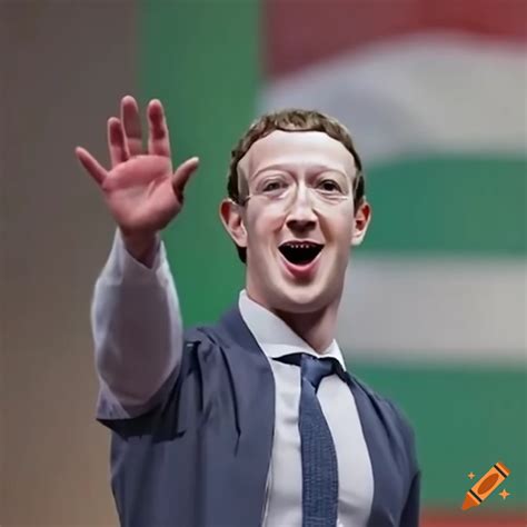 Zuckerberg waving a palestinian flag on Craiyon