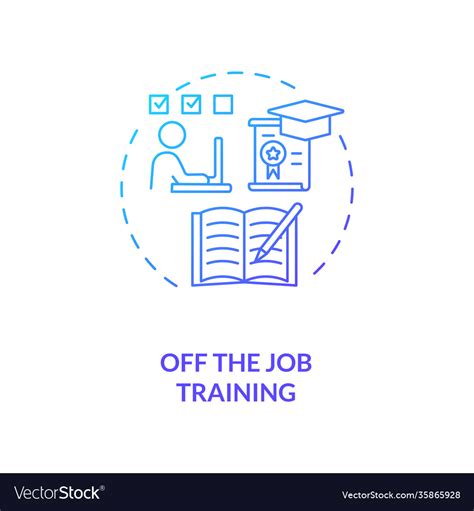 Off-the-job training concept icon Royalty Free Vector Image