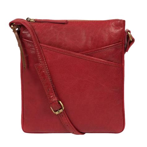 70% Off Red Leather Cross Body Bag, Shoulder Bag