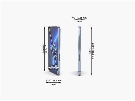 iPhone 13 Pro Max Dimensions - Phones Size Chart in inches and mm