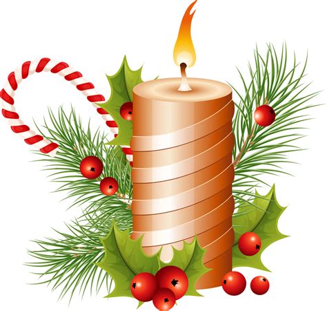 Christmas candle PNG image