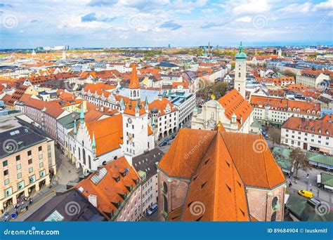 Munich Skyline in Munich, Germany Editorial Stock Image - Image of munich, clock: 89684904