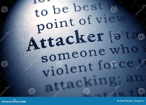 Definition of the Word Attacker Stock Image - Image of printing, attacker: 164754165