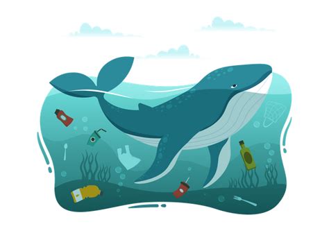 Best Stop Ocean Plastic Pollution Illustration download in PNG & Vector format