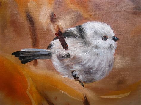 BIRD OIL PAINTING Original Art Long-tailed Tit Paintings Oil - Etsy ...