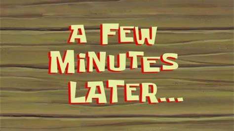 A Few Moments Later & More Compilation | SPONGEBOB TIME CARDS PART 1 - YouTube