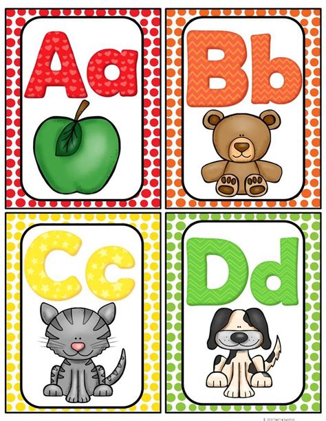 Alphabet Word Wall Cards & ABC Chart - https://centophobe.com/alphabet-word-wall-cards-abc-char ...