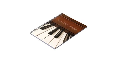 Personalized Acoustic Piano Music Notebook | Zazzle