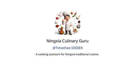 Ningxia Culinary Guru GPTs features and functions, examples and prompts | GPT Store