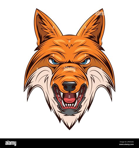 Evil fox. Vector illustration of a mascot for a sport team Stock Vector ...