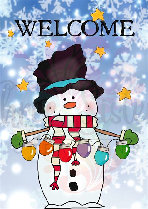 A4 Welcome Snowman sign | Etsy