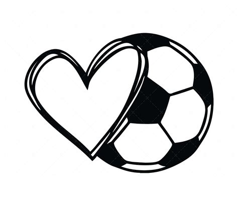 Soccer Ball with Heart SVG, PDF, Gameday SVG, Soccer Ball SVG