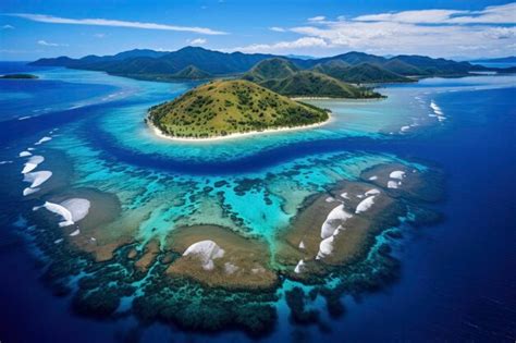 Premium AI Image | aerial photo of paradise view of ocean and coast ...