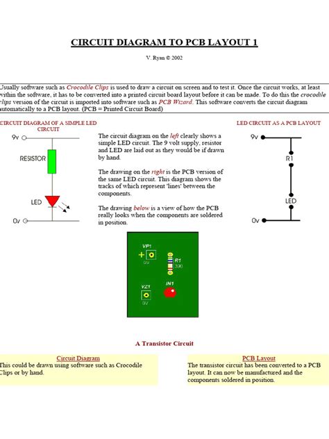 Circuit Diagram To PCB Layout 1 | PDF | Printed Circuit Board ...