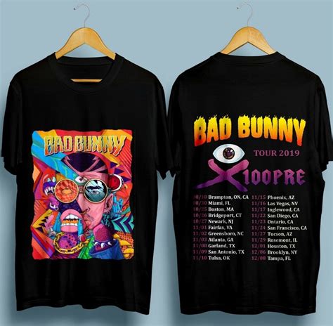 Bad Bunny T-shirts - Bad Bunny Art X100Pre Tour 2019 T-shirt | Bad ...