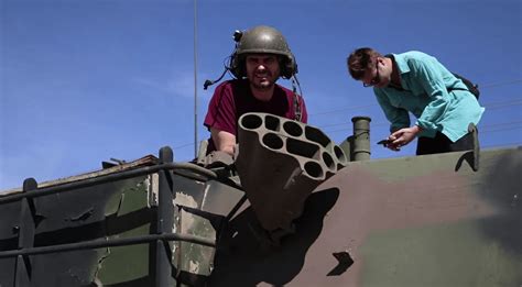 Presidential candidate Michael Dukakis on a tank. (1988) : r/h3h3productions